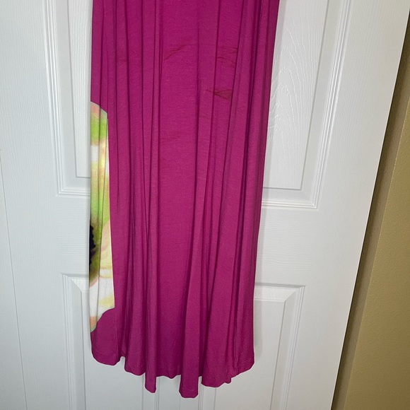 CYNTHIA ROWLEY Pink Tossed Poppies High-Low Sundress - Picture 3 of 14